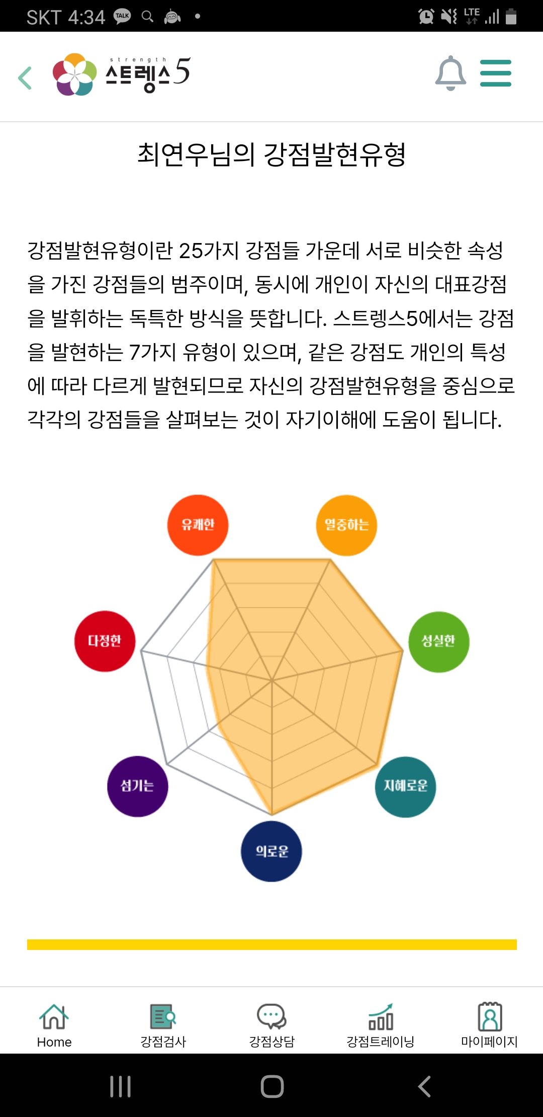 나의 강점 ㆍ 약점 분섭